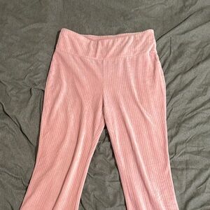 No Boundaries Pink Velvet Flare Pants